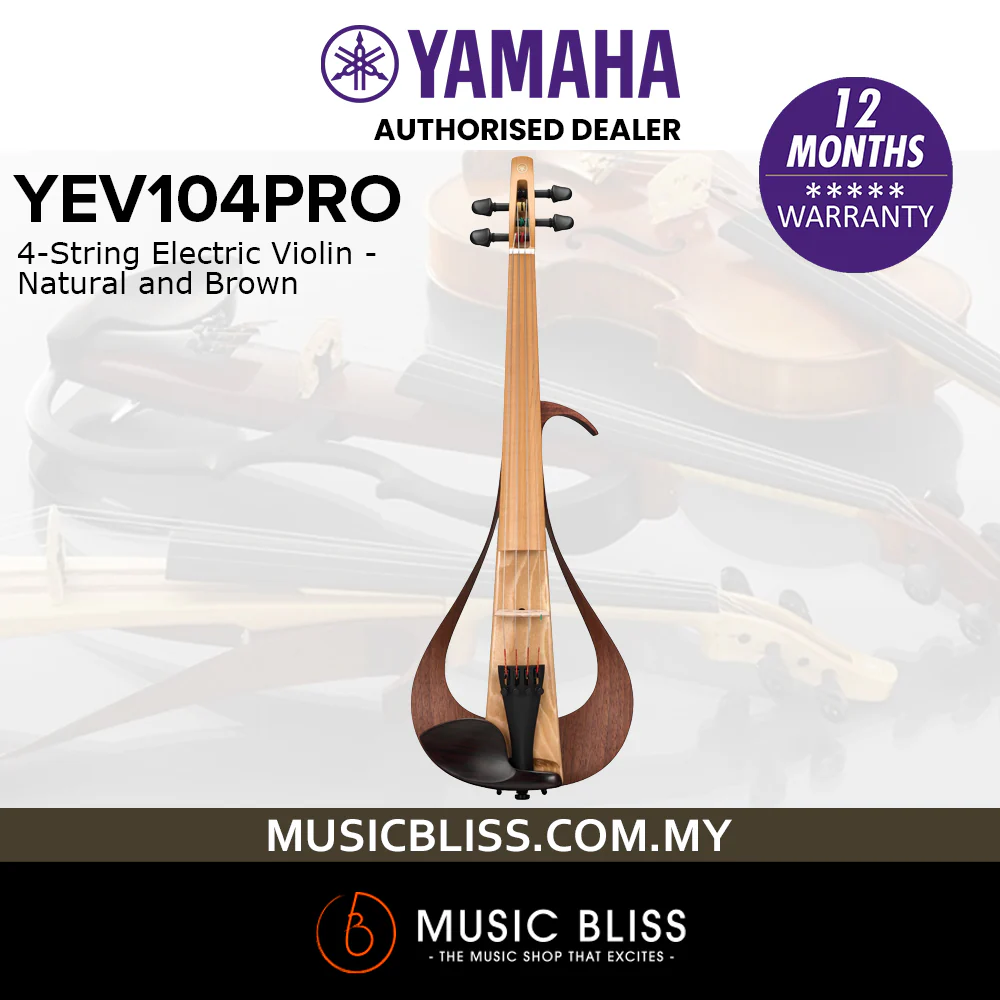 Yamaha YEV104PRO 4-String Electric Violin - Natural and Brown