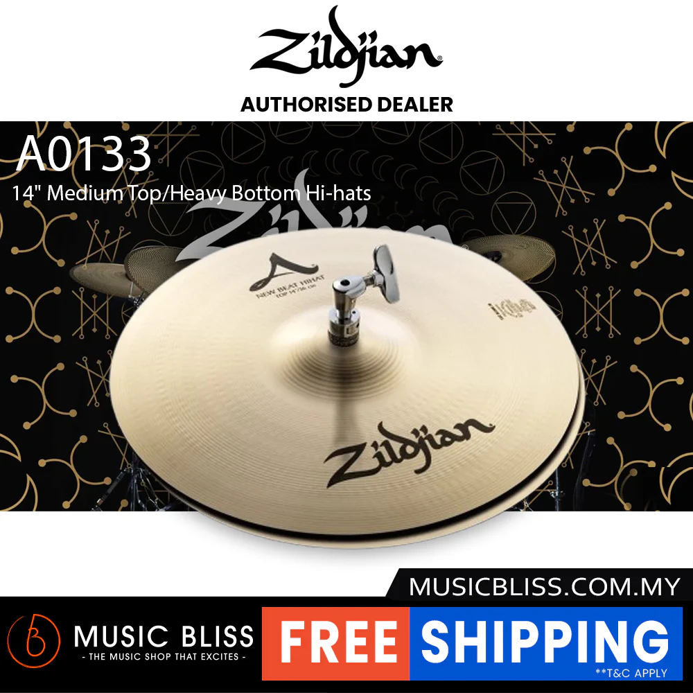 Zildjian 14" A Zildjian New Beat Hi-Hat Cymbals - Pair