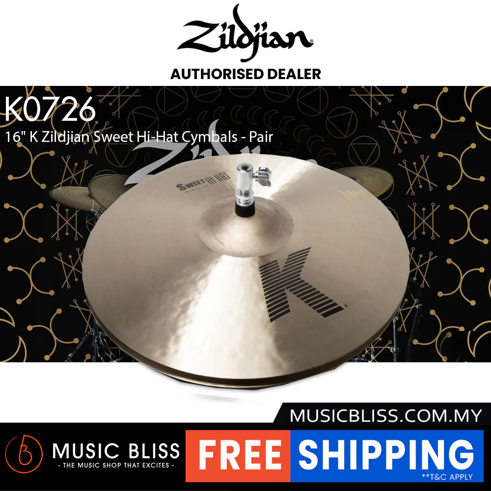 Zildjian 16" K Zildjian Sweet Hi-Hat Cymbals - Pair