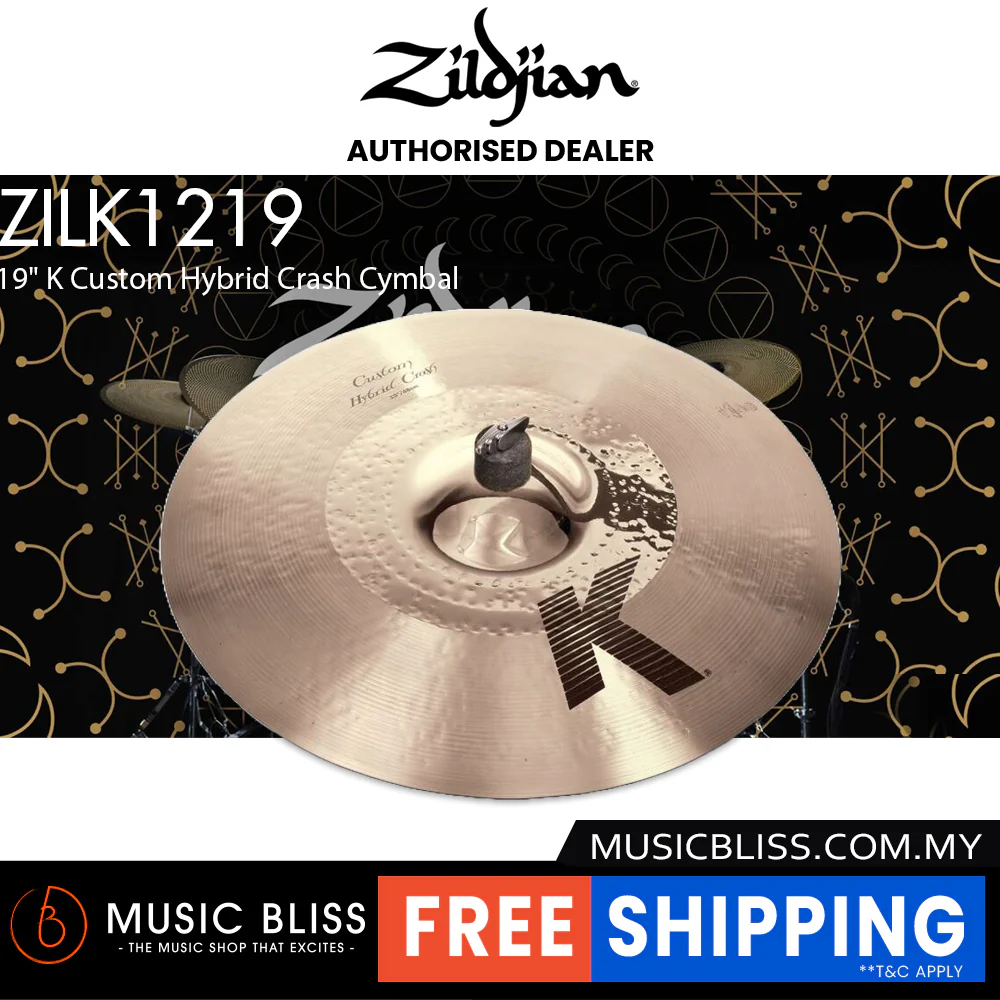 Zildjian 19" K Custom Hybrid Crash Cymbal