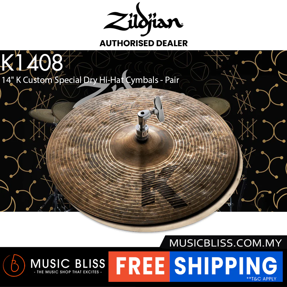 Zildjian 14" K Custom Special Dry Hi-Hat Cymbals - Pair